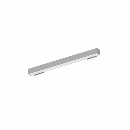 NORA LIGHTING 2' L-Line LED Wall Mount Linear, 2100lm / 3000K, 4x4in L & 4x4in R, L Power Feed, Aluminum Finish NWLIN-21035A/L2-R2P